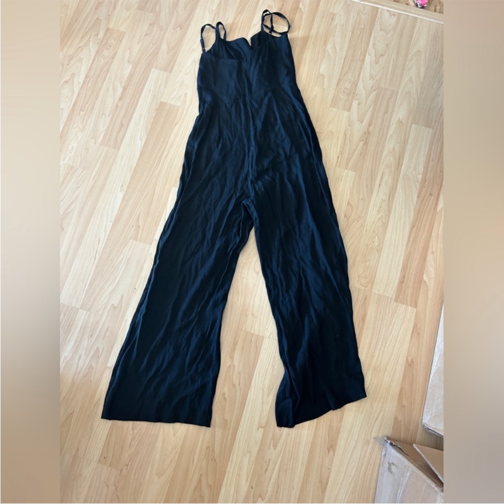 REFORMATION Black Jumpsuit One Piece Spaghetti Strap Minimalist Classic - Picture 4 of 5